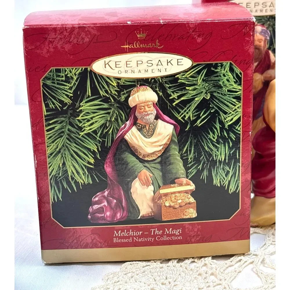 Hallmark Keepsake Ornaments Blessed Nativity Collection 4 Box Set Holy Family